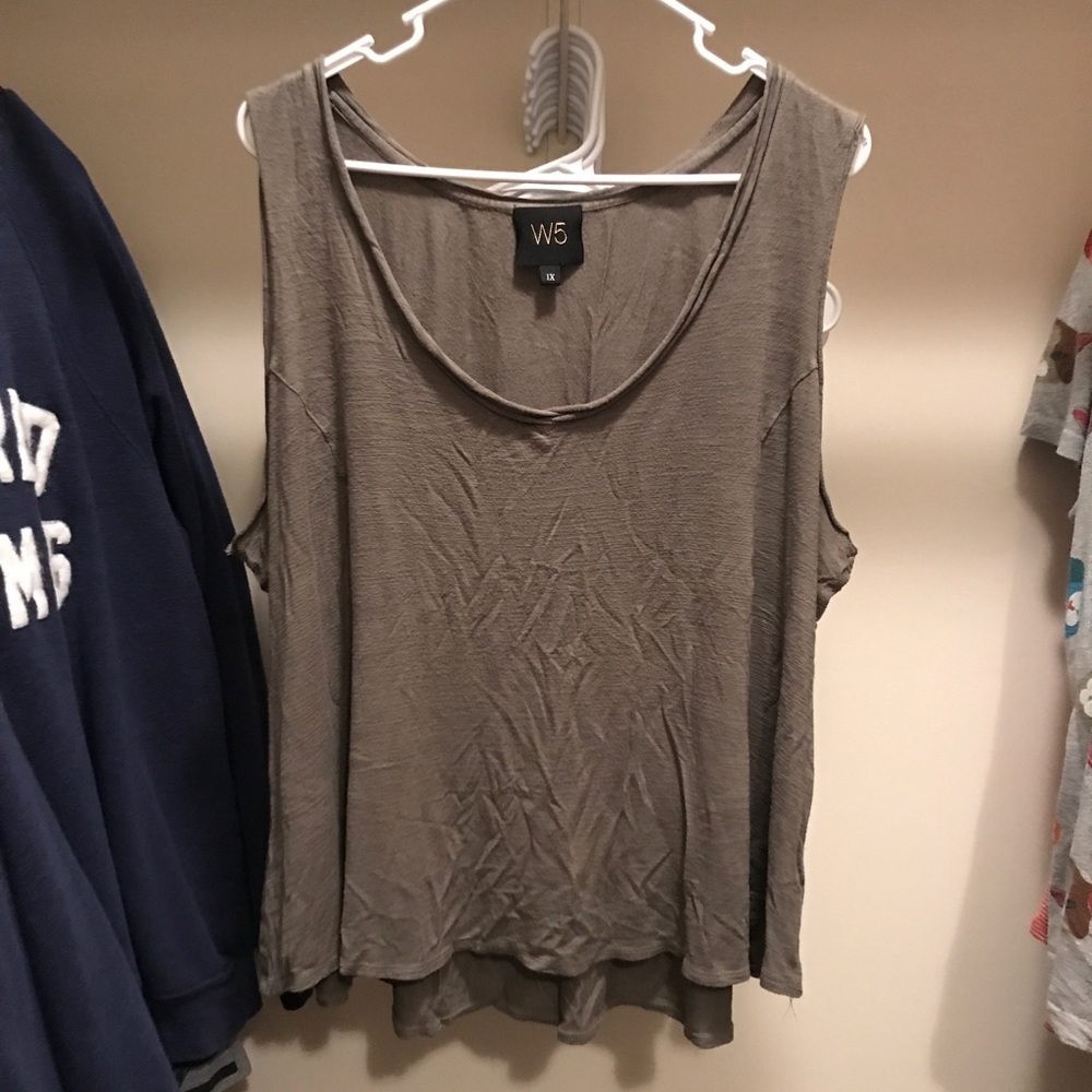 Flowy Olive Tank Top